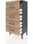 Arges Komodin 4 Çekmeceli 44X30X96 Antrasit-Çam 4
