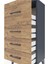 Arges Komodin 4 Çekmeceli 44X30X96 Antrasit-Çam 5