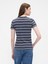 Kadın Lacivert Çizgili Crewneck T-Shirt 5