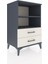 Hyperion Komodin 2 Raflı 2 Çekmeceli 60X44X96 Antrasit-Aytaşı 2