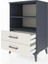 Hyperion Komodin 2 Raflı 2 Çekmeceli 60X44X96 Antrasit-Aytaşı 4