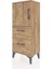Arges Komodin 2 Raflı 2 Çekmeceli Tek Kapaklı 44X30X106 Çam-Çam 3