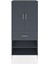 Hyperion Dolap 4 Raflı Tek Çekmeceli 2 Kapaklı 88X44X195 Antrasit-Antrasit 1