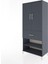 Hyperion Dolap 4 Raflı Tek Çekmeceli 2 Kapaklı 88X44X195 Antrasit-Antrasit 3