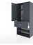 Hyperion Dolap 4 Raflı Tek Çekmeceli 2 Kapaklı 88X44X195 Antrasit-Antrasit 4