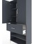 Hyperion Dolap 4 Raflı Tek Çekmeceli 2 Kapaklı 88X44X195 Antrasit-Antrasit 5