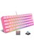 Trol Switch Mini Rgb Oyun Klavyesi Gaming 62 Tuşlu 18 Rgb LED USB Tip-C Kablosu Pembe Uyumlu 1