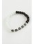 Siyah Beyaz Doğaltaş Bileklik 6 mm 1