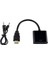 HDMI To VGA Dönüştürücü + Ses Kablosu Siyah 1