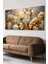 Kanvas Tablo Gold Vazoda Çiçekler Tek Parça Kanvas Tablo 40 x 80 1