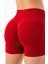 Luna Büzgülü Seamless Toparlayıcı Yüksek Bel Push-Up Dikişsiz Spor Şort - Kırmızı 1