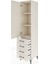 Hyperion Dolap 3 Raflı 4 Çekmeceli Tek Kapaklı 44X44X195 Aytaşı-Aytaşı 4