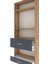 Arges Dolap 4 Raflı 2 Çekmeceli 88X30X221 Çam-Antrasit 5