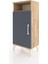 Arges Komodin 3 Raflı Tek Kapaklı 44X30X96 Çam-Antrasit 3