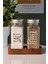 120 ml Cam Tuzluk Biberlik Seti – Gümüş Kapaklı, Etiketli, Şeffaf, Hava Geçirmez Kapaklı Salt Pepper 1