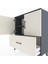 Arges Şifonyer 2 Raflı Tek Çekmeceli 2 Kapaklı 88X30X96 Antrasit-Aytaşı 5