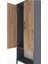Arges Dolap Tek Raflı 2 Kapaklı Tek Askılı 60X30X163 Antrasit-Çam 5