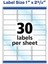 ve Mürekkep Püskürtmeli Yazıcılar Için 6521 Parlak Netliğinde Adres Etiketleri, 1 "x 2-5/8", 300 Etiket 3