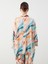 Yeni Sezon Şal Yaka Desenli Oversize Kadın Kimono 5