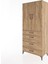 Hyperion Dolap 3 Raflı 4 Çekmeceli 2 Kapaklı 88X44X195 Çam-Çam 3