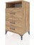 Hyperion Komodin Tek Raflı 3 Çekmeceli 60X44X96 Çam-Çam 3