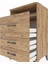 Hyperion Komodin Tek Raflı 3 Çekmeceli 60X44X96 Çam-Çam 5