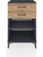 Hyperion Komodin Tek Raflı 2 Çekmeceli 60X44X96 Antrasit-Çam 1