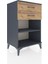 Hyperion Komodin Tek Raflı 2 Çekmeceli 60X44X96 Antrasit-Çam 2