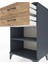 Hyperion Komodin Tek Raflı 2 Çekmeceli 60X44X96 Antrasit-Çam 5
