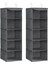 Askılı Saklama Düzenleyici, 2&apos;li Set Askılı Saklama Rafları, Katlanabilir Giysi Düzenleyiciler, Metal Kancalı, Bambu Çubuklu, Desenli, Gri RCH005G02 1