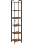 Raf, Kitaplık, Dikili Raf, DVD Rafı, 6 Seviyeli, Ofis Rafı, Açık Raflar, Ofis, Oturma Odası, Yatak Odası, Mutfak Için, 30 x 40 x 187,5 Cm, -Siyah LLS101B01 1
