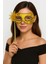 Lüks Taşlı Saplı Maskeli Balo Maskesi Altın Renk 35 cm (5067) 1