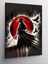 Kanvas Tablo Samuray Silueti ve Kırmızı Güneş, 50 x 70 1