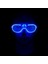 Mavi LED Işıklı Parti Gözlüğü - Neon Glow Şerit Gözlük 3 Modlu (5067) 2