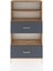 Arges Dolap 3 Raflı 2 Çekmeceli 88X30X163 Çam-Antrasit 1
