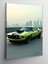 Kanvas Tablo Şehirde Yeşil Spor Araba 70 x 100 CNVSDKEY-129715-70-100 1