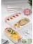 1260 ml 3 Katlı 6 Bölmeli Bpa&apos;sız Pp Plastik Sefer Taşıma ve Beslenme Çantası, Kilitli Bento Lunch Box, Mikrodalgaya Uygun, Çatal ve Kaşık Dahil (Krem) 3