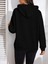 Kadın Uzun Kollu Kapşonlu Bağcıklı Cepli Capitone Sweatshirt 3