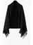 Softiva Polar Omuz Şalı 70X180 cm Unisex Kışlık Şal Siyah 2
