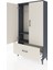 Arges Dolap 2 Raflı Tek Çekmeceli Tek Askılı 88X30X163 Antrasit-Aytaşı 4