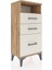 Arges Komodin Tek Raflı 3 Çekmeceli 44X30X96 Çam-Aytaşı 2