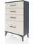 Arges Komodin 4 Çekmeceli 60X30X96 Antrasit-Aytaşı 3