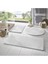 3'lü Banyo Paspası Halısı Peluş Halı Klozet Takımı Beyaz 50X90/50X60/50X50 Yuvarlak 1