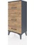 Arges Komodin 3 Çekmeceli 44X30X96 Antrasit-Çam 3
