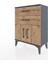 Arges Komodin Tek Raflı 2 Çekmeceli 2 Kapaklı 60X30X80 Antrasit-Çam 3