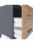 Hyperion Komodin 2 Çekmeceli 44X44X64 Antrasit-Çam 5