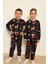 Kız Erkek Çocuk Desenli Pamuklu Rahat Pijama Takımı - 1040 1