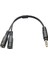 HY-X77 Siyah + Mic To 3,5mm 0.15M Kulaklık Çevirici 1