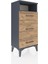 Arges Komodin Tek Raflı 3 Çekmeceli 44X30X96 Antrasit-Çam 2