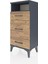 Arges Komodin Tek Raflı 3 Çekmeceli 44X30X96 Antrasit-Çam 3
